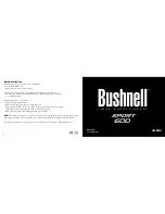 Предварительный просмотр 6 страницы Bushnell Sport 202201 Instruction Manual