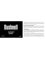 Предварительный просмотр 15 страницы Bushnell Sport 202201 Instruction Manual