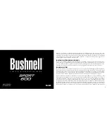 Предварительный просмотр 19 страницы Bushnell Sport 202201 Instruction Manual