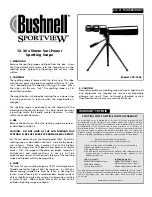 Bushnell Sportview 78-1236 User Manual preview