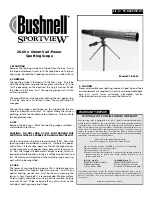 Предварительный просмотр 1 страницы Bushnell SportView 78-2061 User Manual