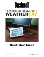 Bushnell WEATHERFX 960900C Quick Start Manual предпросмотр