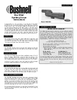 Preview for 1 page of Bushnell XTRA-WIDE 78-5456 Instructions