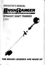 Preview for 1 page of Bushranger L2501 Operator'S Manual