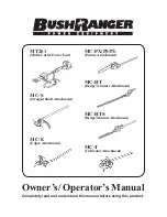 Предварительный просмотр 1 страницы Bushranger MC-E Owner'S/Operator'S Manual