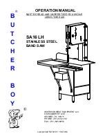 BUTCHER BOY SA16 LH Operation Manuals preview