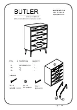 Предварительный просмотр 1 страницы Butler 3930101 Assembly Instructions