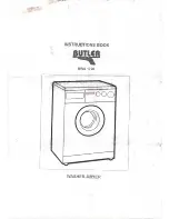 Butler BWA 1720 Instruction Book предпросмотр