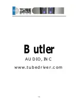 Preview for 17 page of Butler TUBE DRIVER BLUE 2150 Owner'S Information