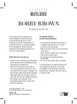 Предварительный просмотр 2 страницы Butlers BOBBY BROWN Quick Start Manual