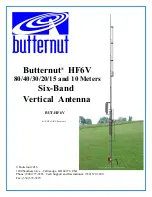 Butternut BUT-HF6V Instruction Manual preview