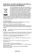 Предварительный просмотр 16 страницы BUXTON BTW 5800 User Manual