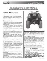 Preview for 1 page of Buyers ATVS100 Installation Instructions Manual