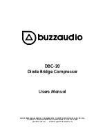 Предварительный просмотр 1 страницы Buzzaudio DBC-20 User Manual