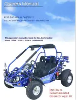 BV Powersports Go-kart 300-1 Owner'S Manual preview