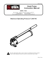 Предварительный просмотр 1 страницы BVA Hydraulics P240L Instruction Manual