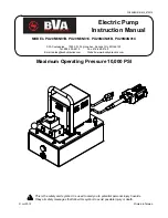 Предварительный просмотр 1 страницы BVA Hydraulics PU20M3N01B Instruction Manual