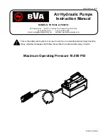 Предварительный просмотр 1 страницы BVA PA1500L Instruction Manual