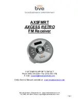 BVE AXCESS RETRO Service Manual preview