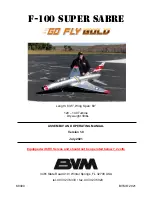 Предварительный просмотр 1 страницы BVM GO FLY GOLD F-100 SUPER SABRE Assembly And Operating Manual