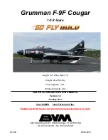 Предварительный просмотр 1 страницы BVM GO FLY GOLD Grumman F-9F Cougar Manual