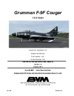 BVM Grumman F-9F Cougar Construction And Operating Manual предпросмотр