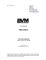 BVM PMCCTR32 User Manual preview