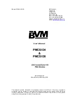 BVM PMCSIO4 User Manual предпросмотр