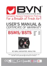 Предварительный просмотр 13 страницы BVN BSMS 250 User Manual & Certificate Of Warranty