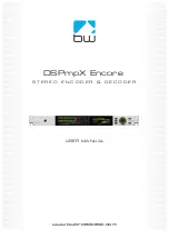 BW Broadcast DSPmpX Encore User Manual preview