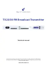 Предварительный просмотр 1 страницы BW Broadcast TX25 Technical Manual