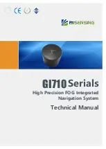 BW SENSING GI710 Series Technical Manual предпросмотр