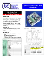 Preview for 1 page of BWI Eagle AIR-EAGLE SR 38-2000-VBR-DC Product Information Bulletin