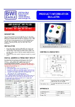 BWI Eagle AIR-EAGLE SR PLUS 36-1400-2B-120VAC Product Information Bulletin предпросмотр