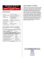 Preview for 2 page of BWI Eagle AIR-EAGLE SR PLUS 36-1400-2B-120VAC Product Information Bulletin