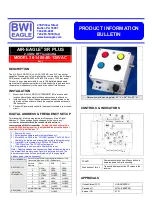 Предварительный просмотр 1 страницы BWI Eagle AIR-EAGLE SR PLUS 36-1400-4B-120VAC Product Information Bulletin