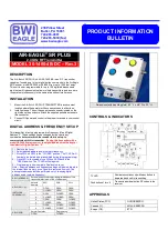 BWI Eagle AIR-EAGLE SR PLUS 36-1400-4B-DC Product Information Bulletin предпросмотр