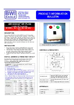 Предварительный просмотр 1 страницы BWI Eagle AIR-EAGLE SR PLUS 36-1420-2B-120VAC Product Information Bulletin