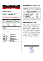 Preview for 2 page of BWI Eagle AIR-EAGLE SR PLUS 36-4500-DC Product Information Bulletin