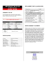 Preview for 2 page of BWI Eagle AIR-EAGLE SR PLUS 36-4500 Product Information Bulletin