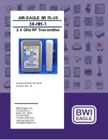 BWI Eagle AIR-EAGLE SR PLUS 36-HH-1 Quick Start Manual preview