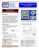 Preview for 1 page of BWI Eagle AIR-EAGLE XLT 441-8000-R1NC-DC Product Information Bulletin