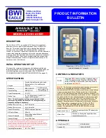 Предварительный просмотр 1 страницы BWI Eagle AIR-EAGLE XLT 441-HH-4-VBR Product Information Bulletin