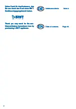 Preview for 2 page of BWT 6-130545 Installation And Operating Manual