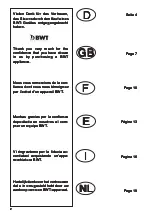Предварительный просмотр 2 страницы BWT 810917 Manual