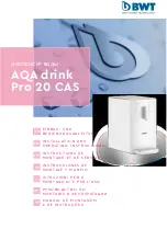 BWT AQA drink Pro 20 CAS Installation And Instruction Manual предпросмотр