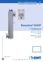 BWT Bewades 1000W200/22 HI Installation And Operating Manual предпросмотр