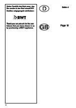 Предварительный просмотр 2 страницы BWT Bolero HWS Series Installation And Operating Manual