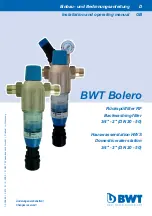 Предварительный просмотр 1 страницы BWT Bolero HWS Installation And Operating Manual