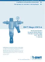 Предварительный просмотр 1 страницы BWT Diago HWS-A Installation And Operating Instructions Manual